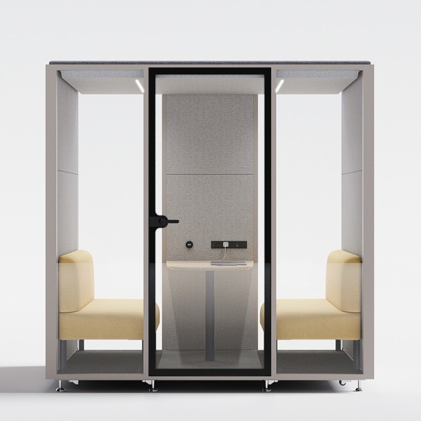 EchoBox Four Seater Steel Frame Acoustic Pod