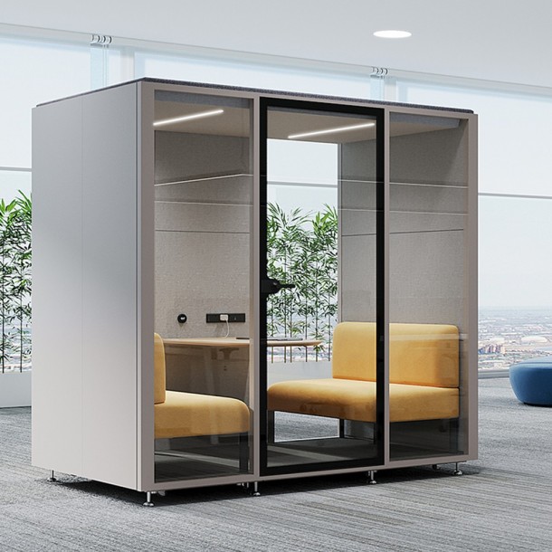 EchoBox Four Seater Steel Frame Acoustic Pod EchoBox Four Seater Steel Frame Acoustic Pod