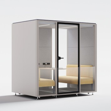 EchoBox Four Seater Steel Frame Acoustic Pod